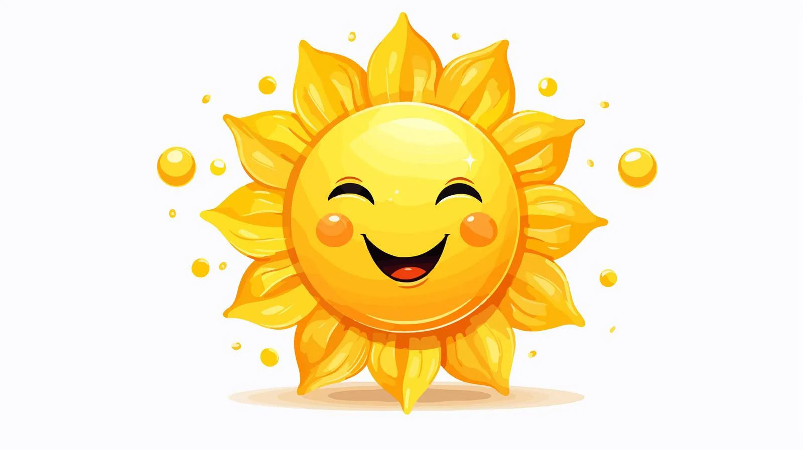 Happy Sun Cartoon Vector Illustration — free download from Dotvec
