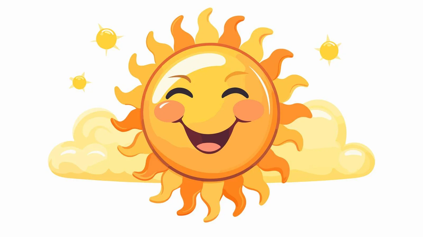 Cheerful Cartoon Sun Vector Illustration — free download from Dotvec