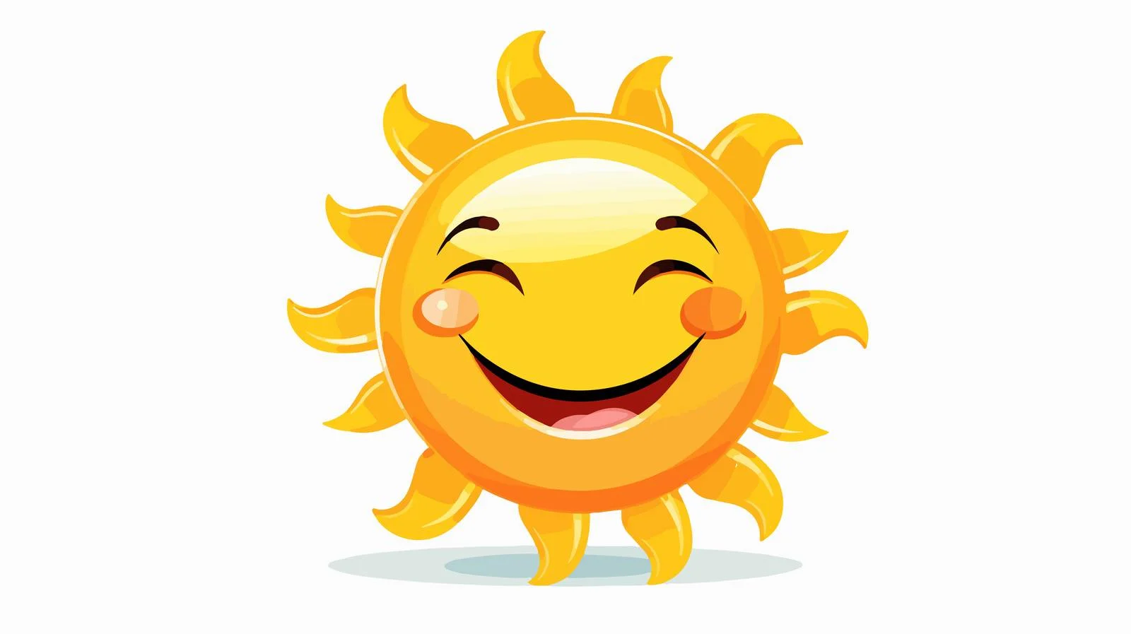 Cheerful Cartoon Sun Illustration — free download from Dotvec