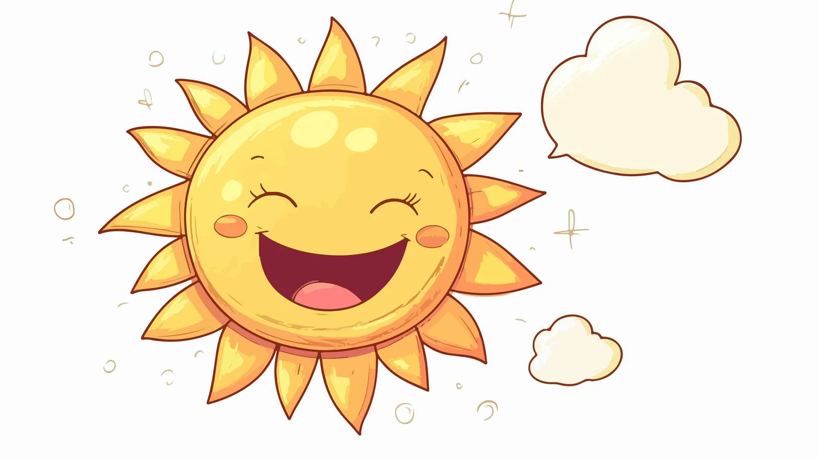 Cheerful Sun with Speech Bubble — free download from Dotvec
