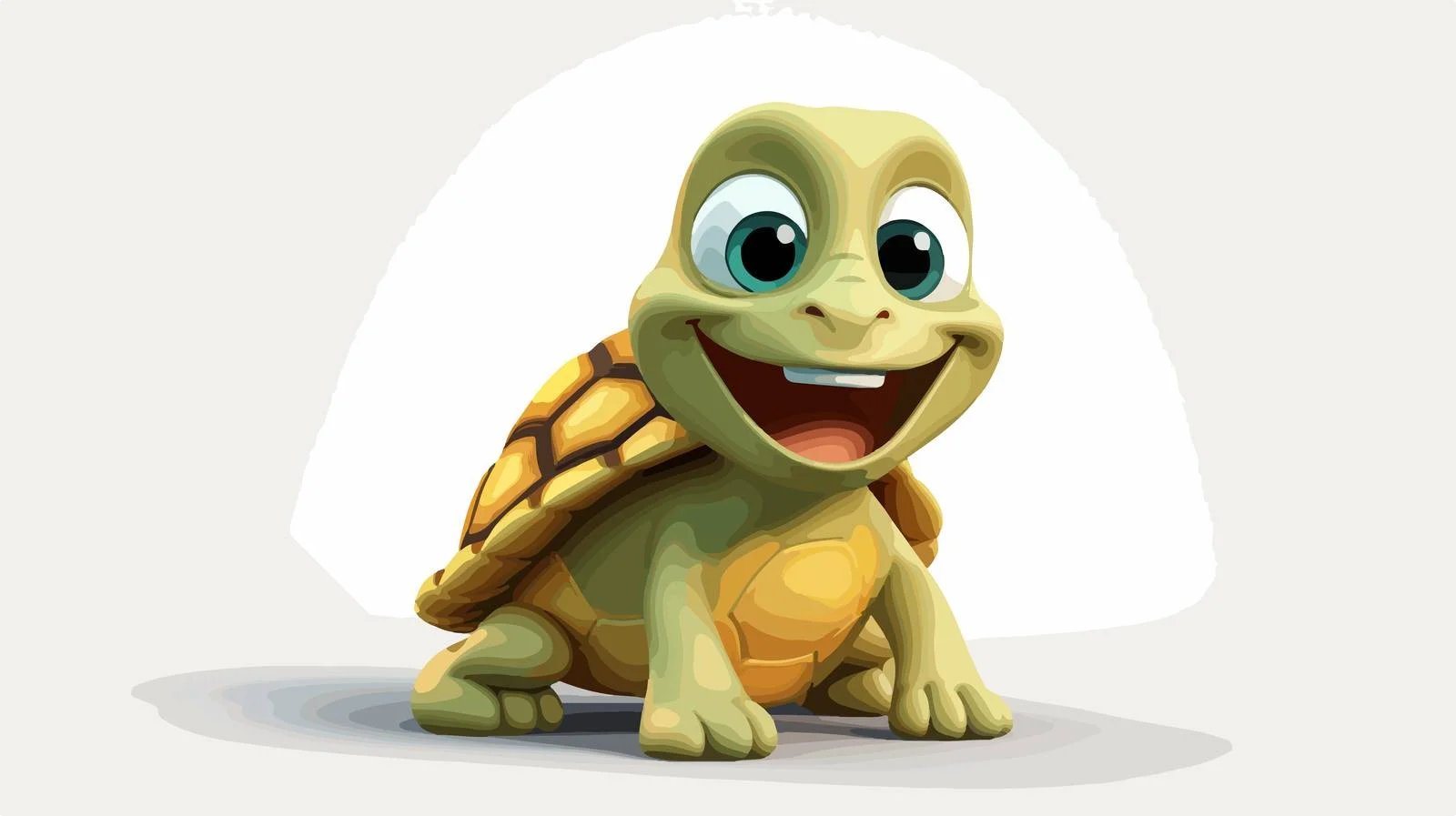 Cheerful Tortoise Cartoon Vector Illustration – free tortoise image from Dotvec