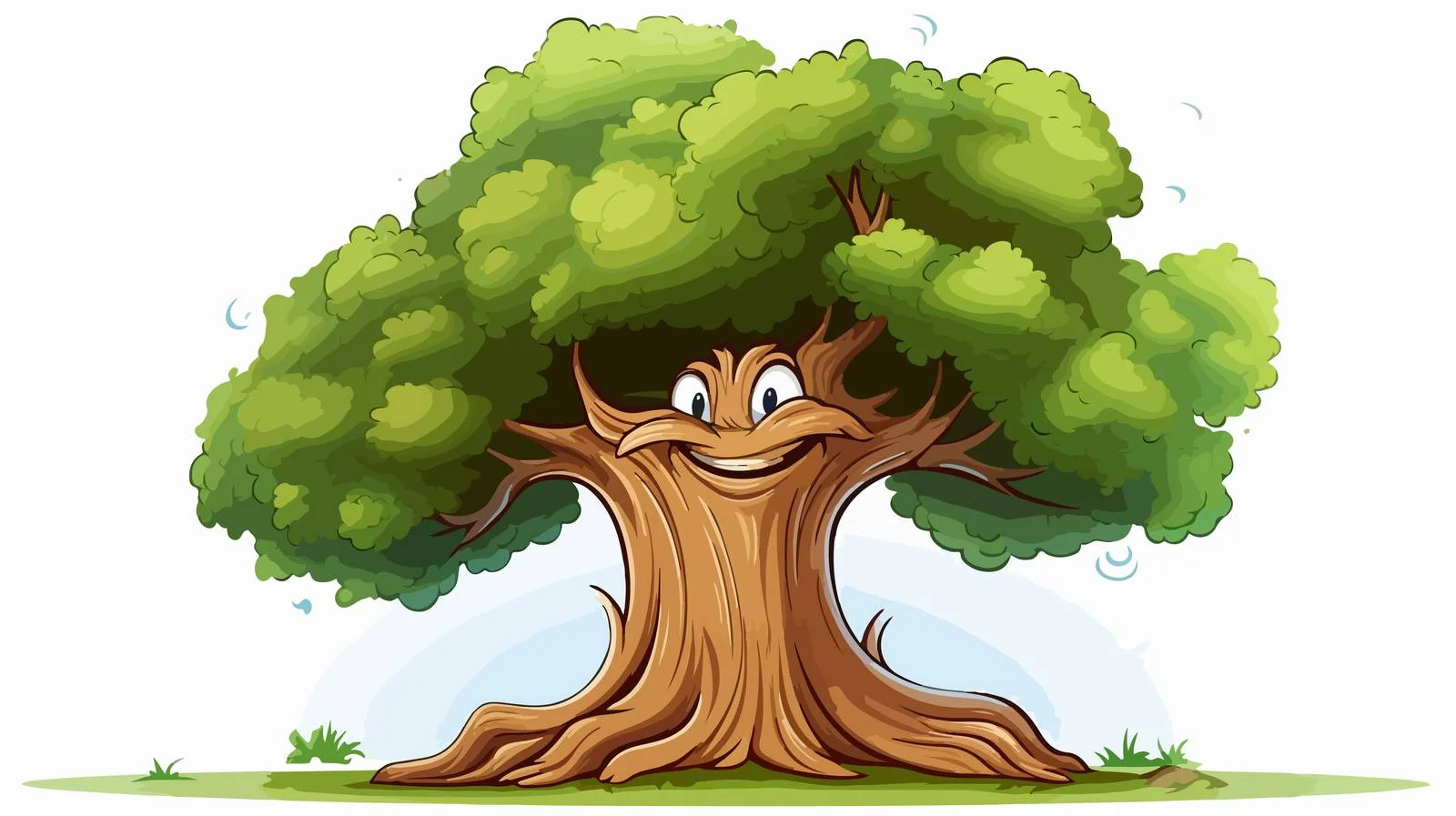 Cheerful Tree Illustration — free download from Dotvec