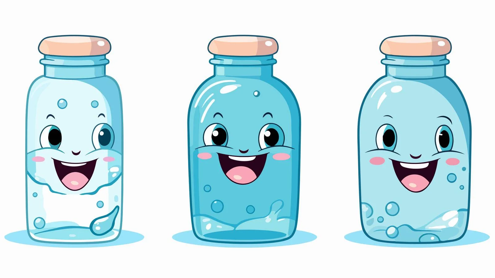 Joyful Water Bottle Vector Illustration — free download from Dotvec
