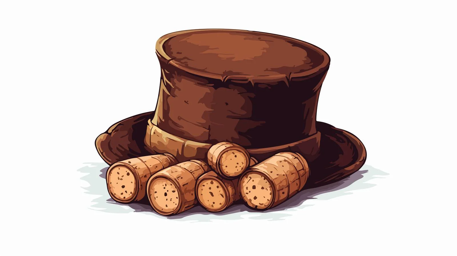Cartoon Cork Hat Illustration — free download from Dotvec