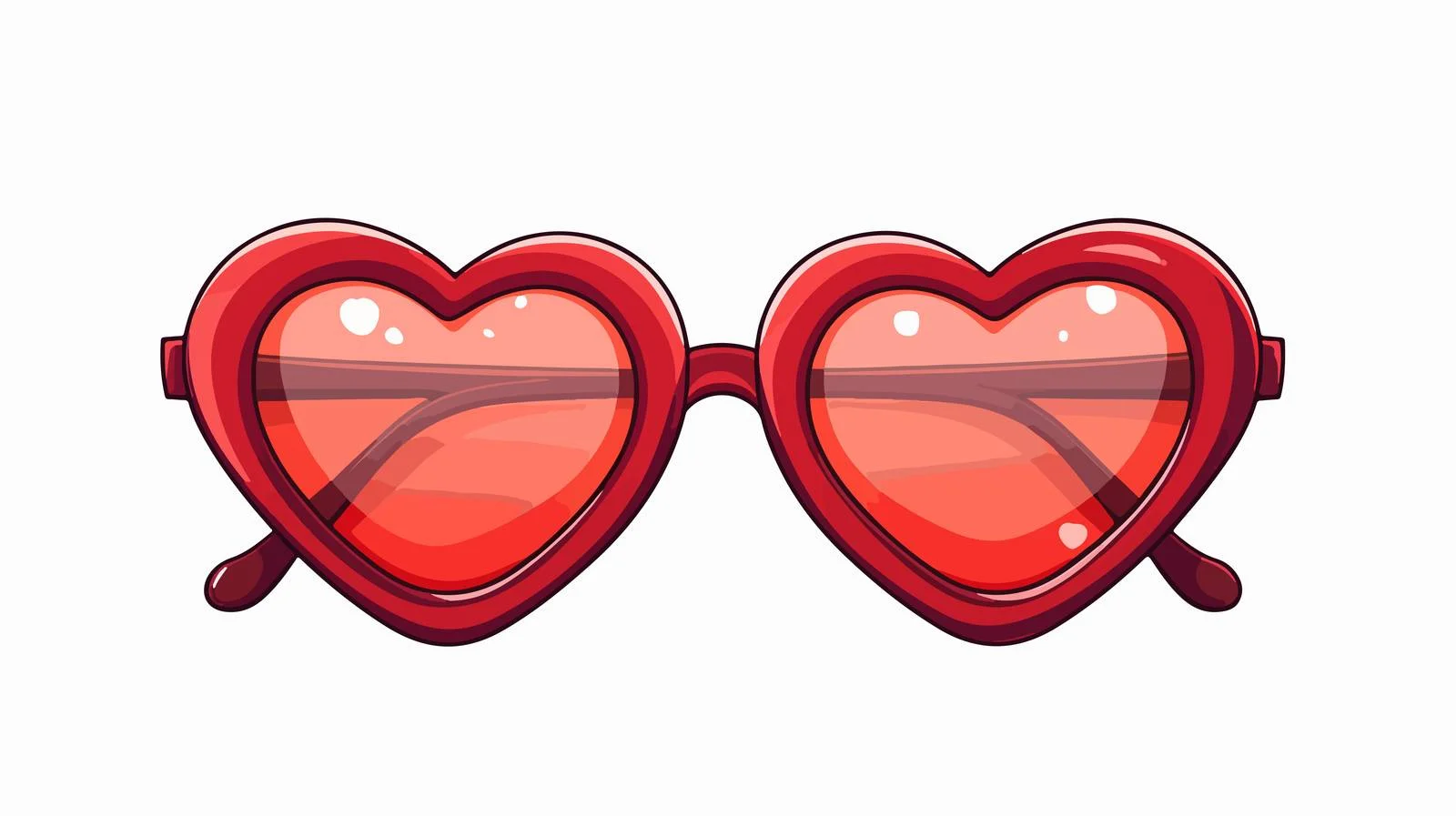 Heart Glasses Cartoon Vector Illustration — free download from Dotvec
