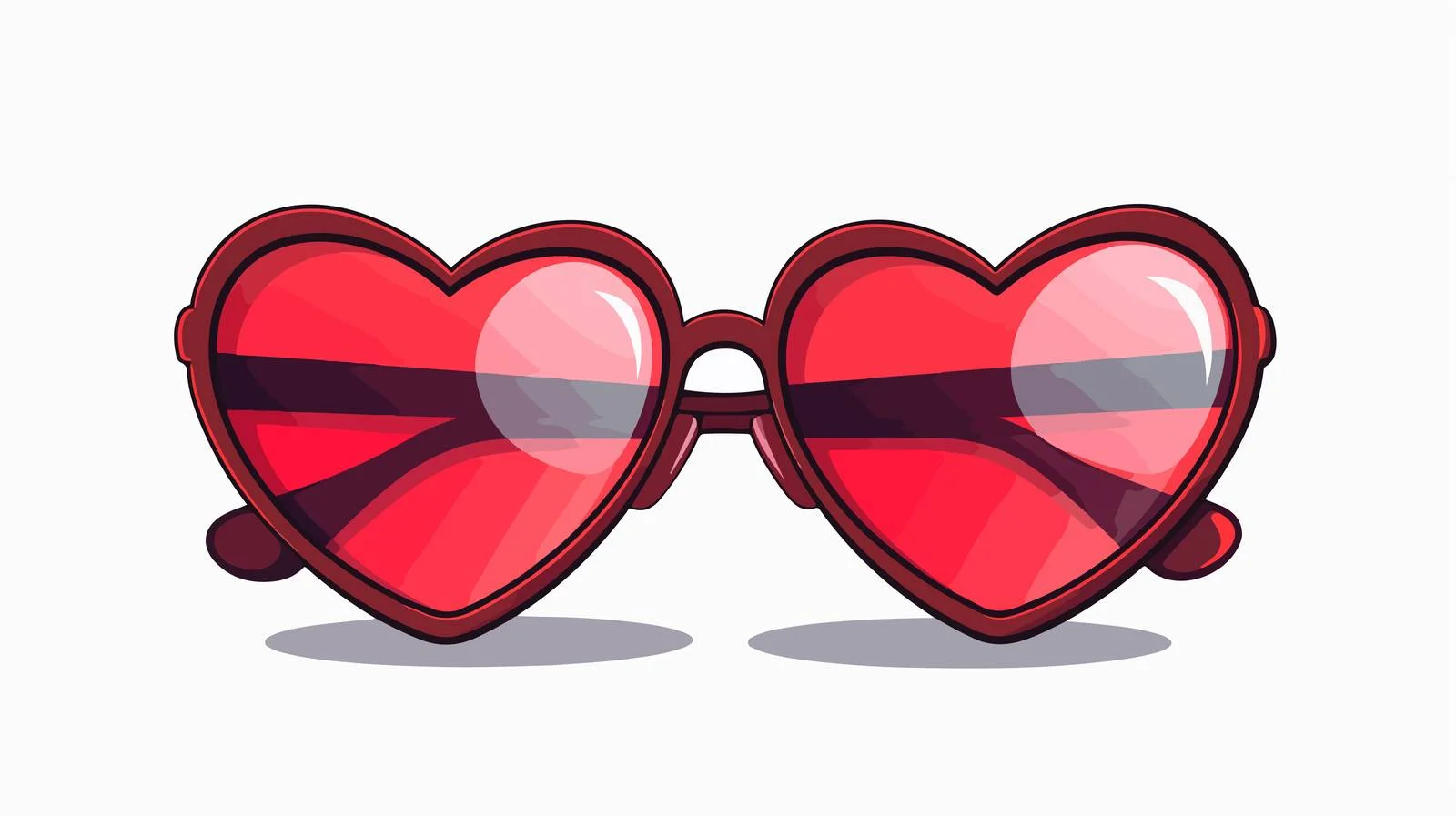 Heart Glasses Cartoon Vector Illustration — free download from Dotvec