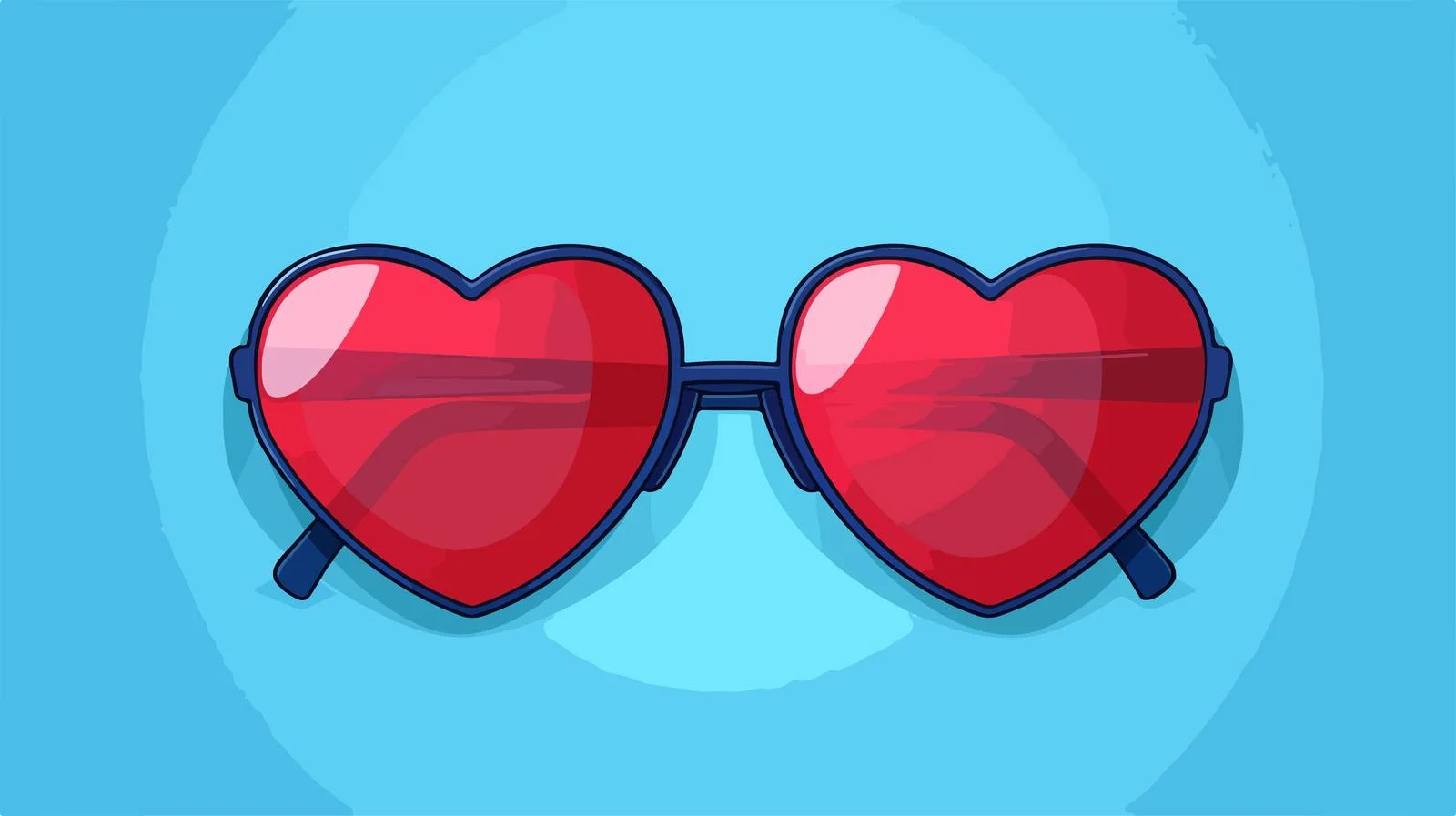Heart Sunglasses Cartoon Vector Illustration — free download from Dotvec