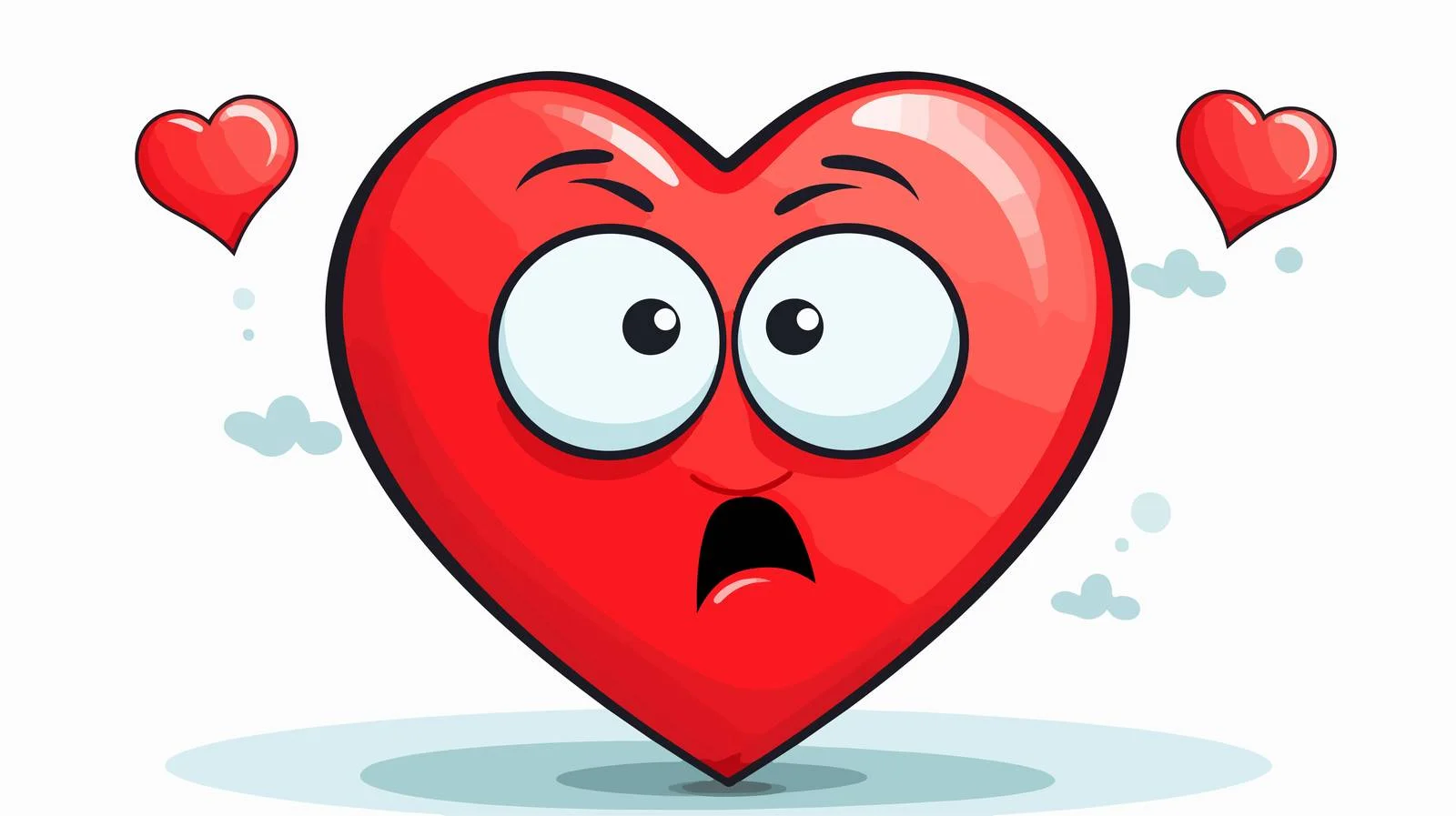 Whimsical Heart with Face Illustration — free download from Dotvec