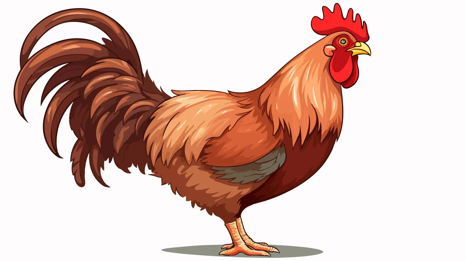 Colorful Cartoon Hen Vector Illustration — free download from Dotvec