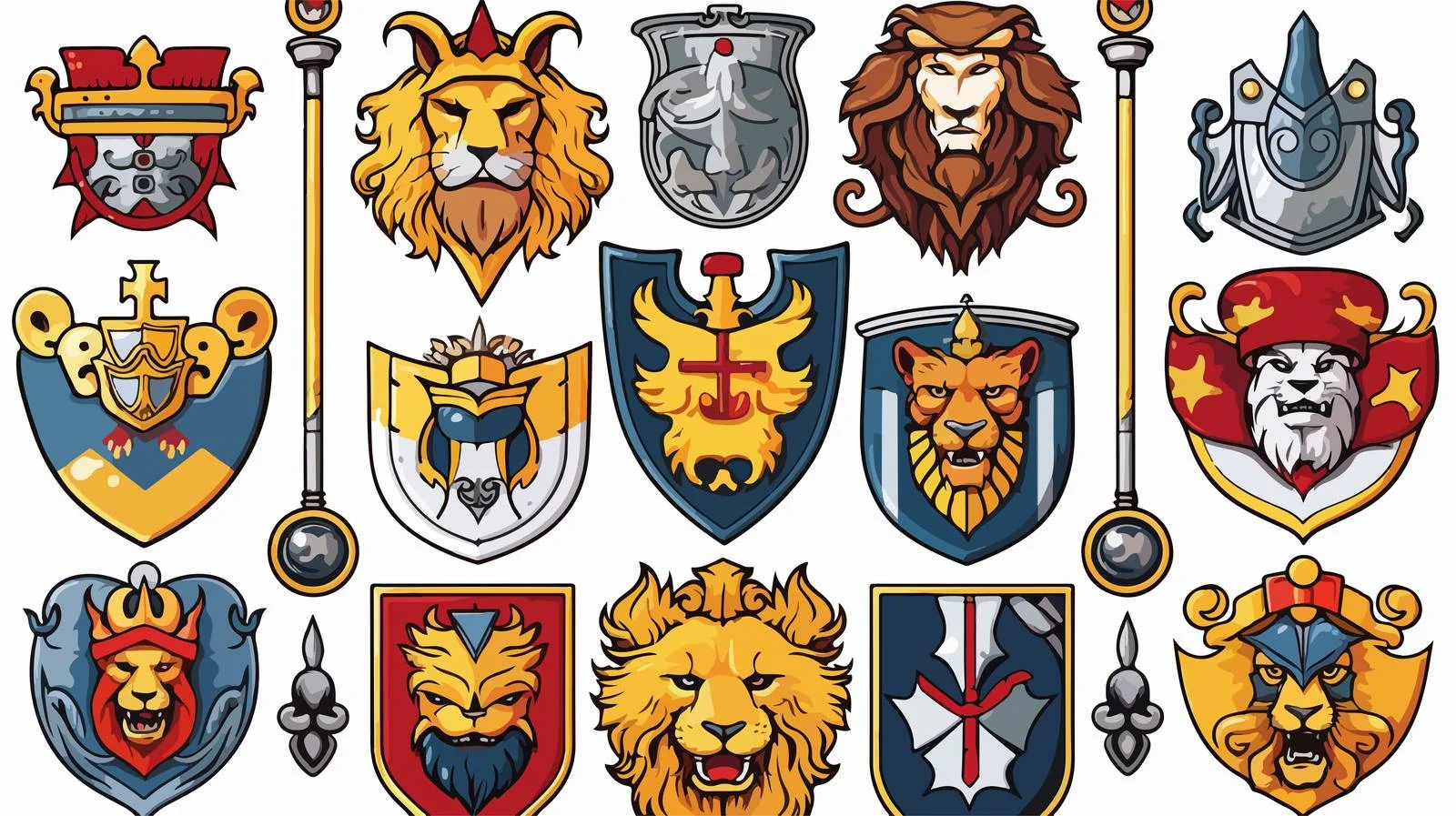 Cartoon Heraldry Banner Vector for Design — free download from Dotvec