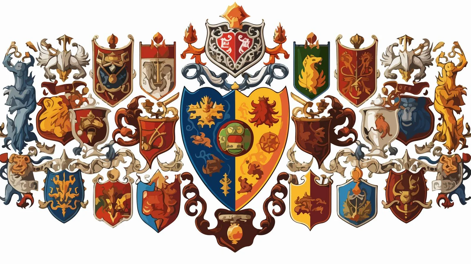 Cartoon Heraldry Banner Vector Illustration — free download from Dotvec