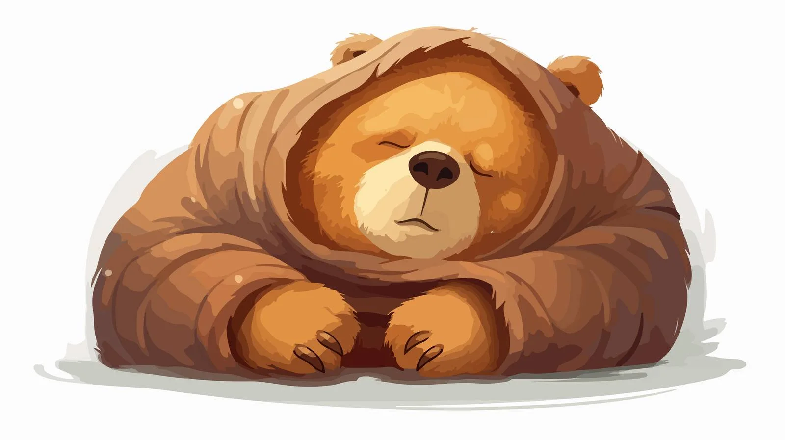 Sleeping Bear Illustration — free download from Dotvec