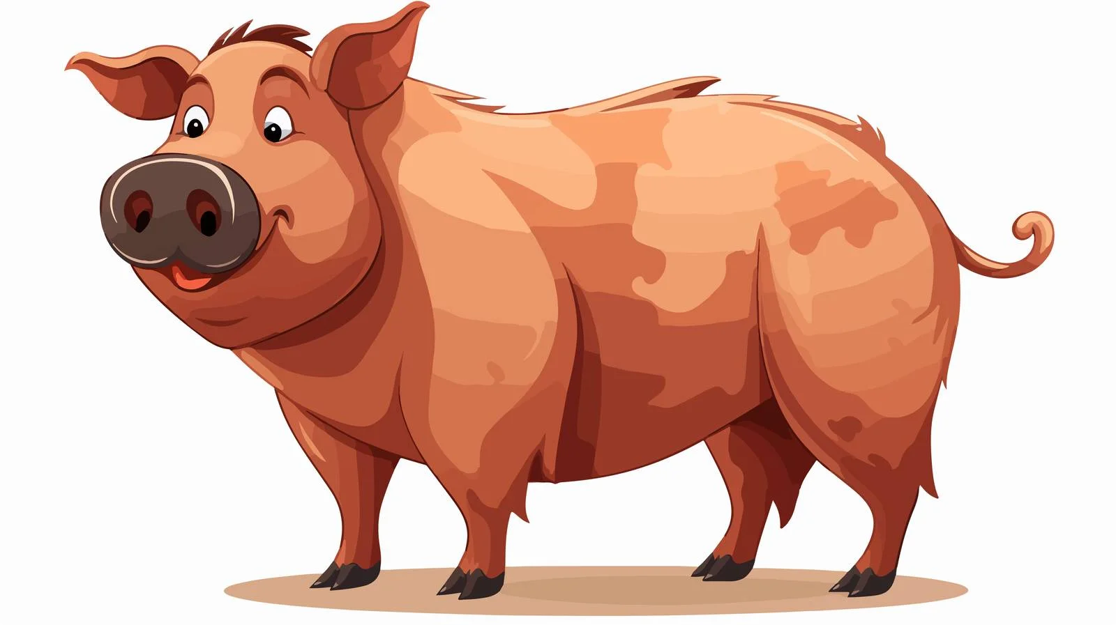 Cartoon Hog Vector Illustration — free download from Dotvec