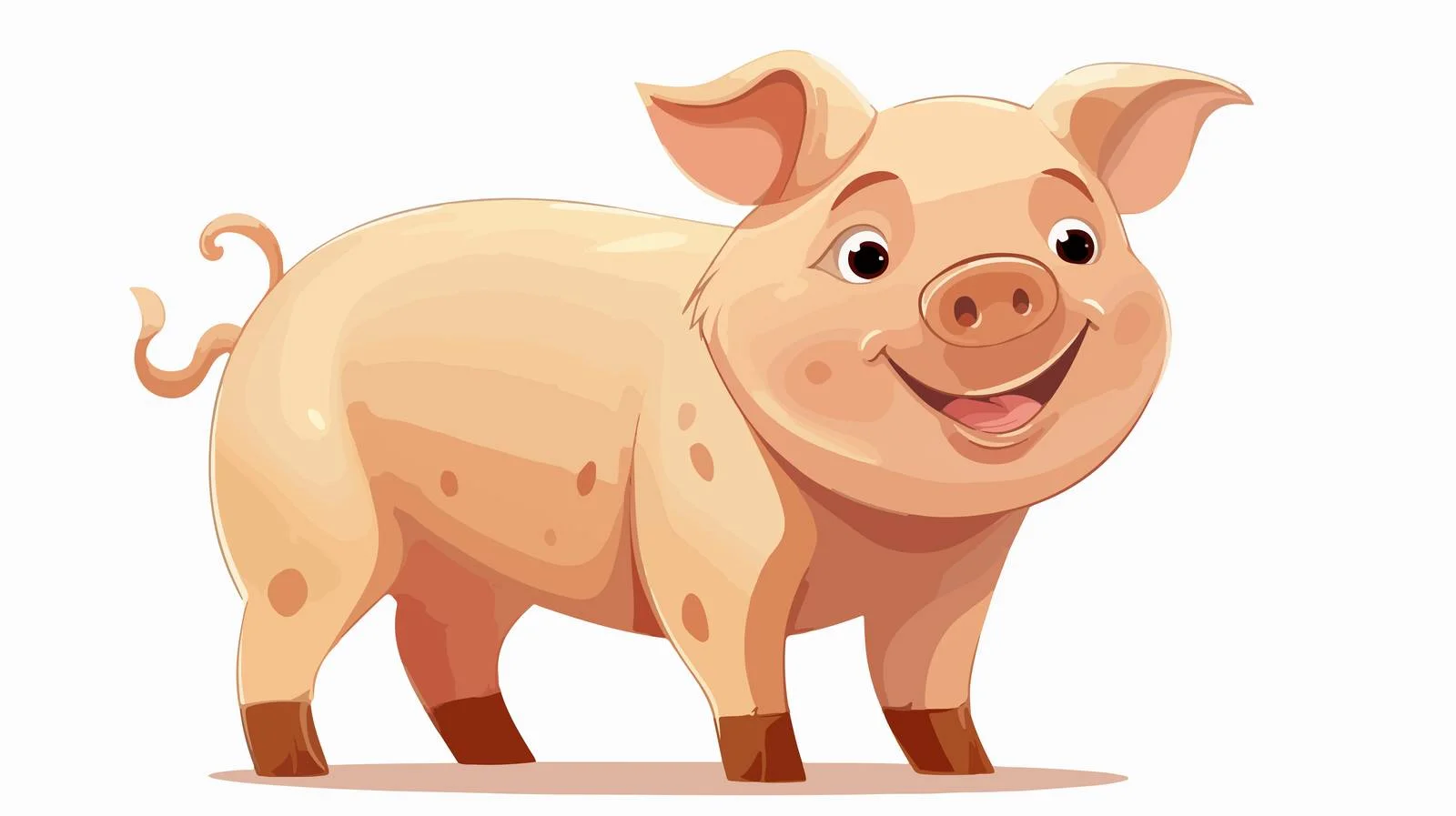 Cartoon Hog Vector Illustration — free download from Dotvec