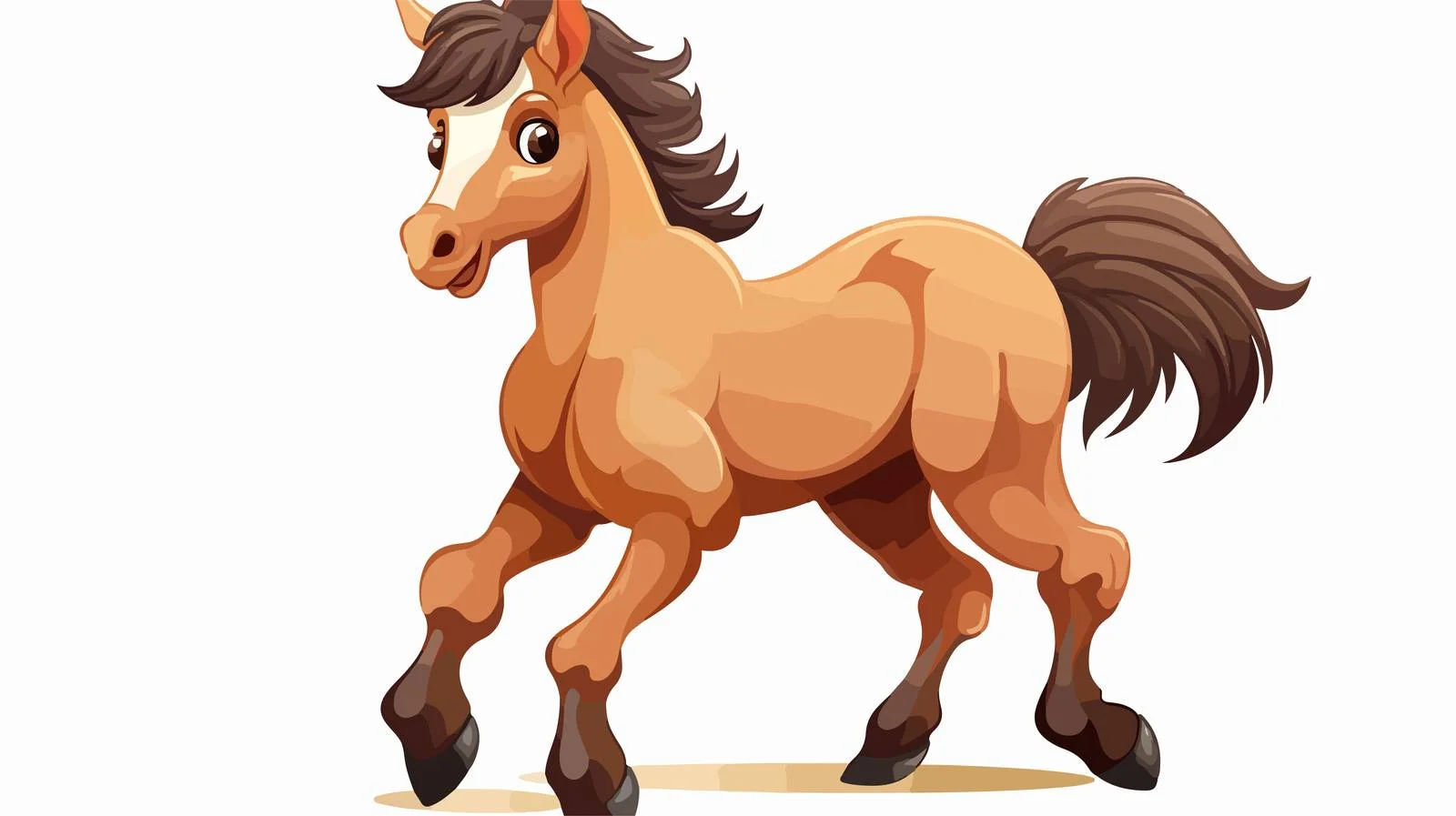 Cartoon Horse Vector Illustration — free download from Dotvec