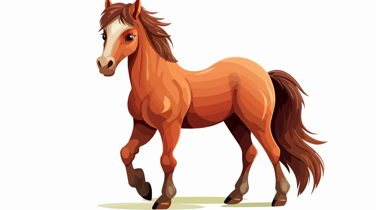 Cartoon Horse Vector Stock Illustration — free download from Dotvec