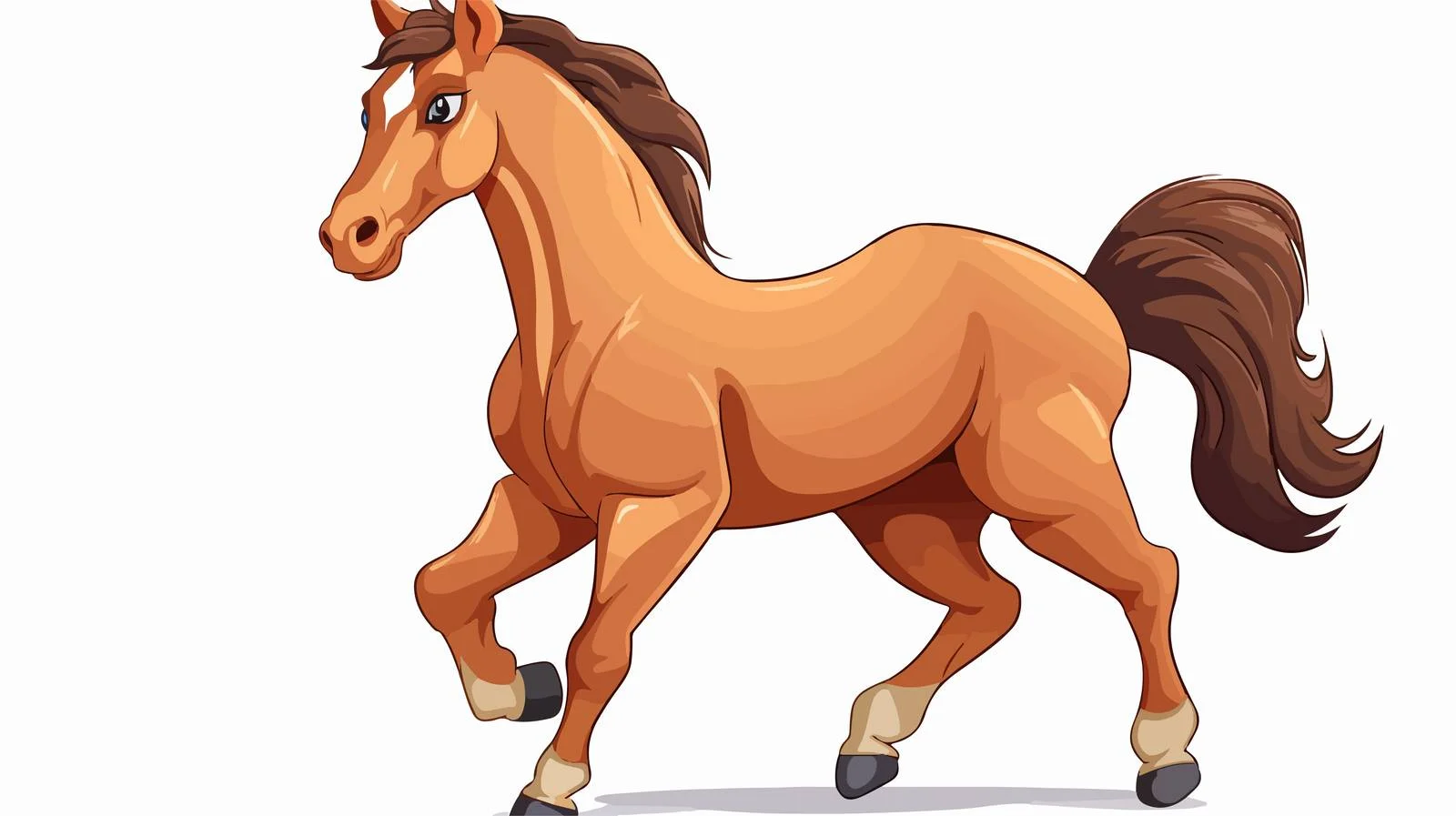Cartoon Horse Vector Illustration — free download from Dotvec