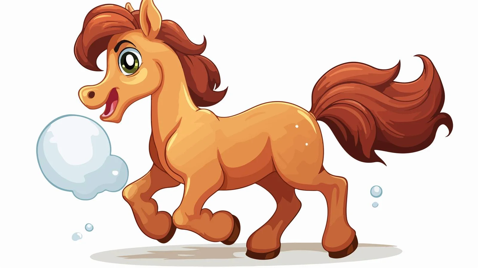 Animated Horse with Dialog Speech Bubble — free download from Dotvec