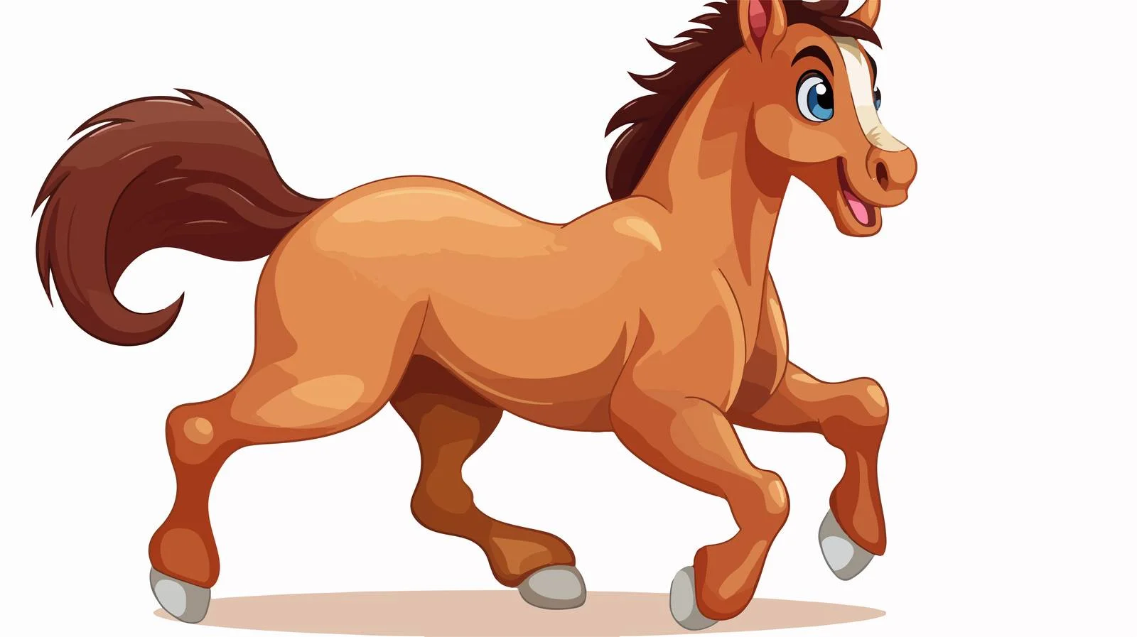 Animated Running Horse with Speech Bubble — free download from Dotvec