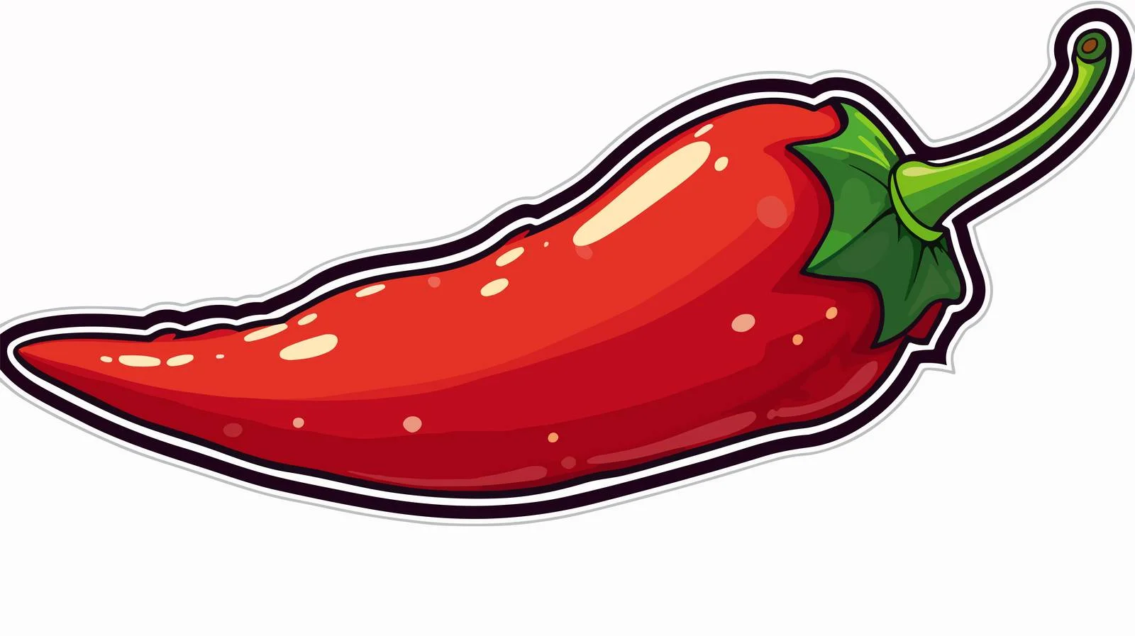 Animated Chili Pepper with Distressed Speech Bubble — free download from Dotvec