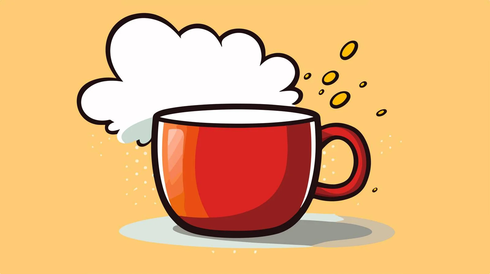 Coffee Speech Bubble Cartoon Illustration — free download from Dotvec