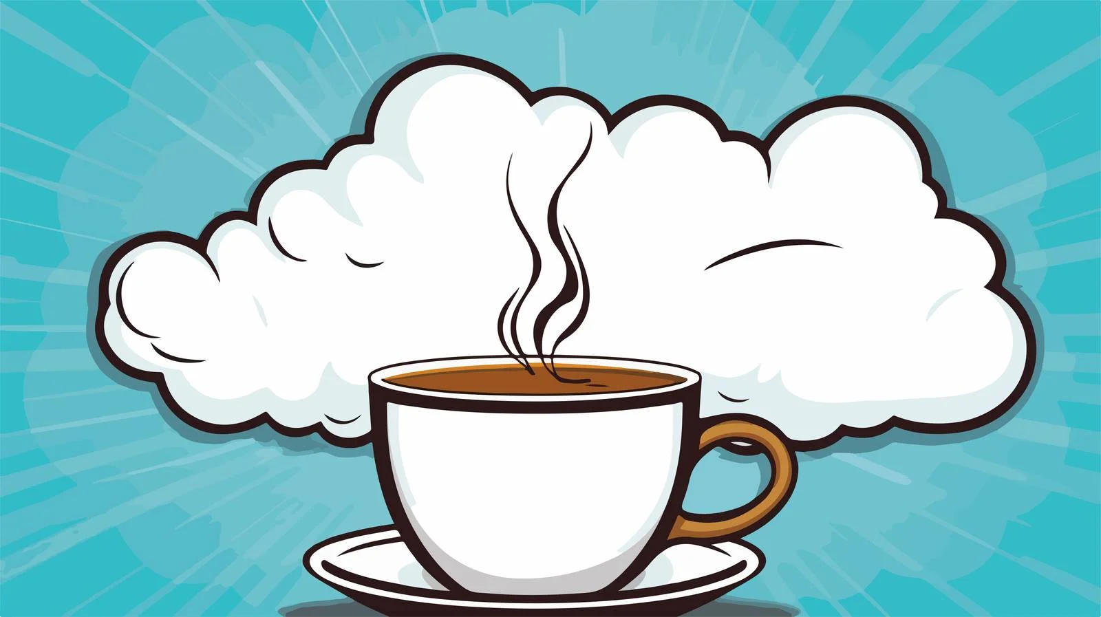 Coffee Speech Bubble Cartoon Illustration — free download from Dotvec