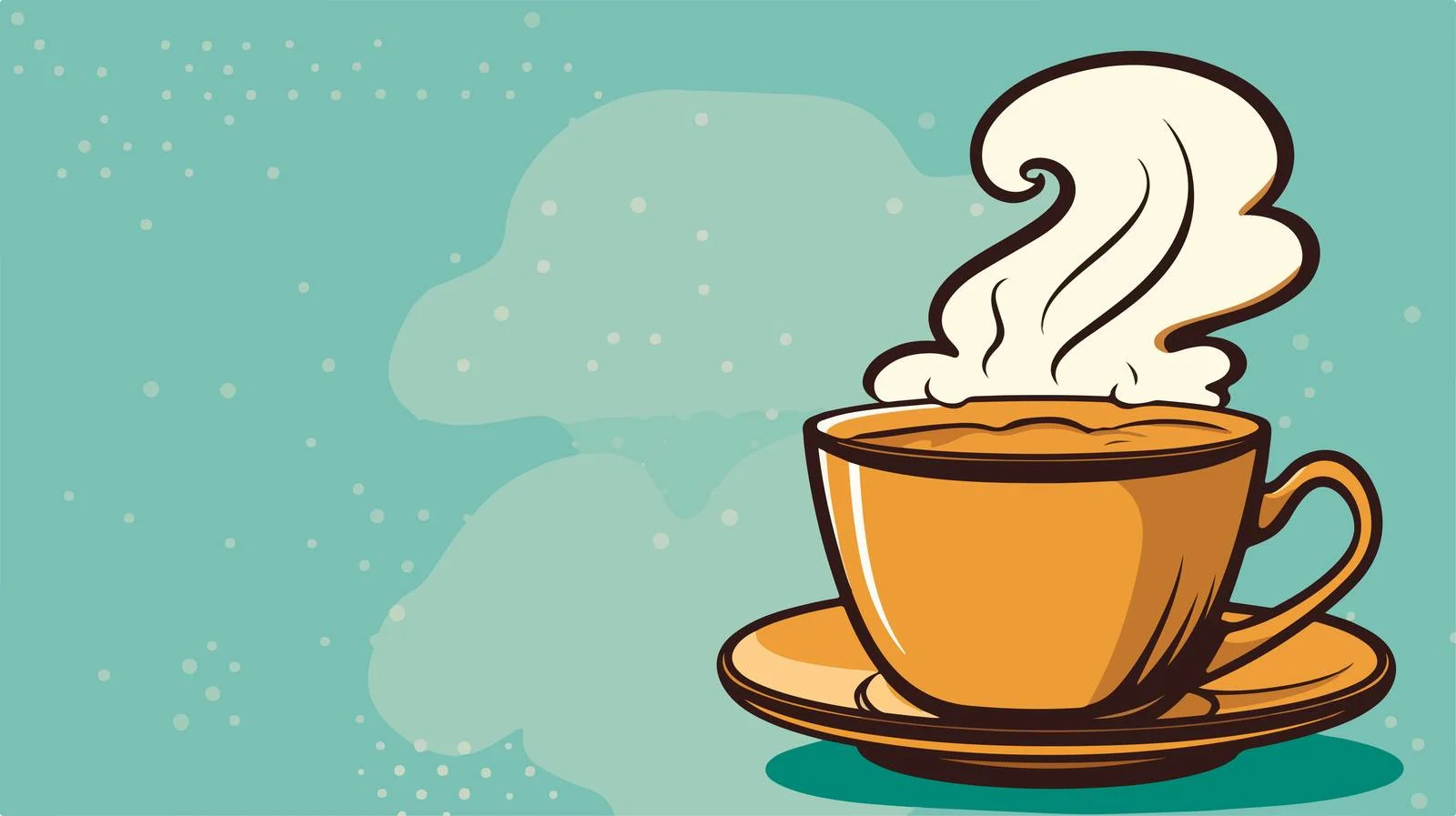 Whimsical Coffee Dialogue Illustration — free download from Dotvec