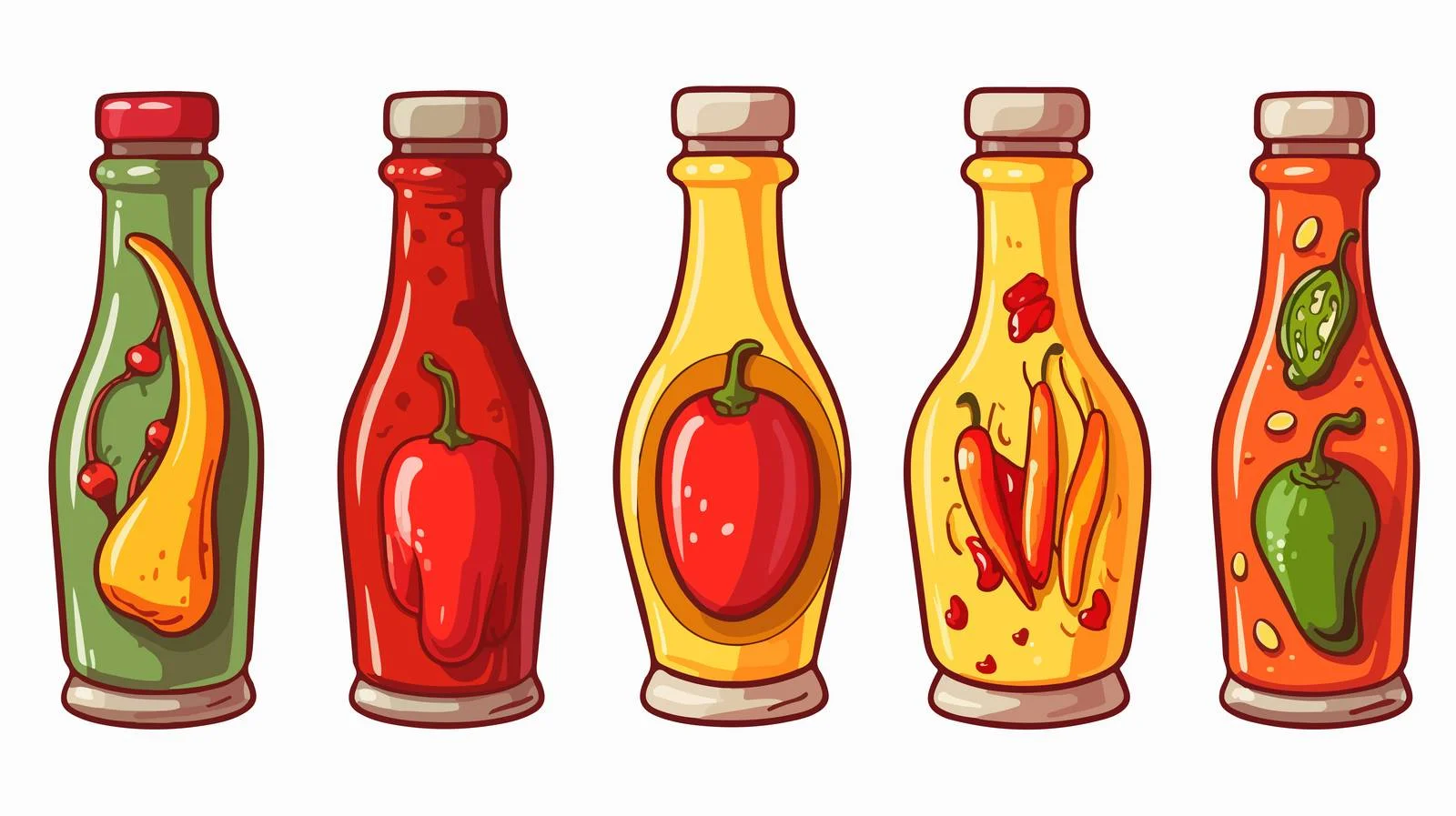 Cartoon Hot Sauce Vector Illustration — free download from Dotvec