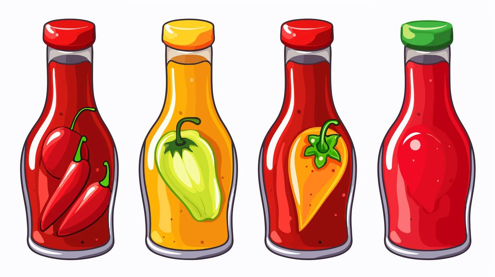 Cartoon Hot Sauce Illustration — free download from Dotvec