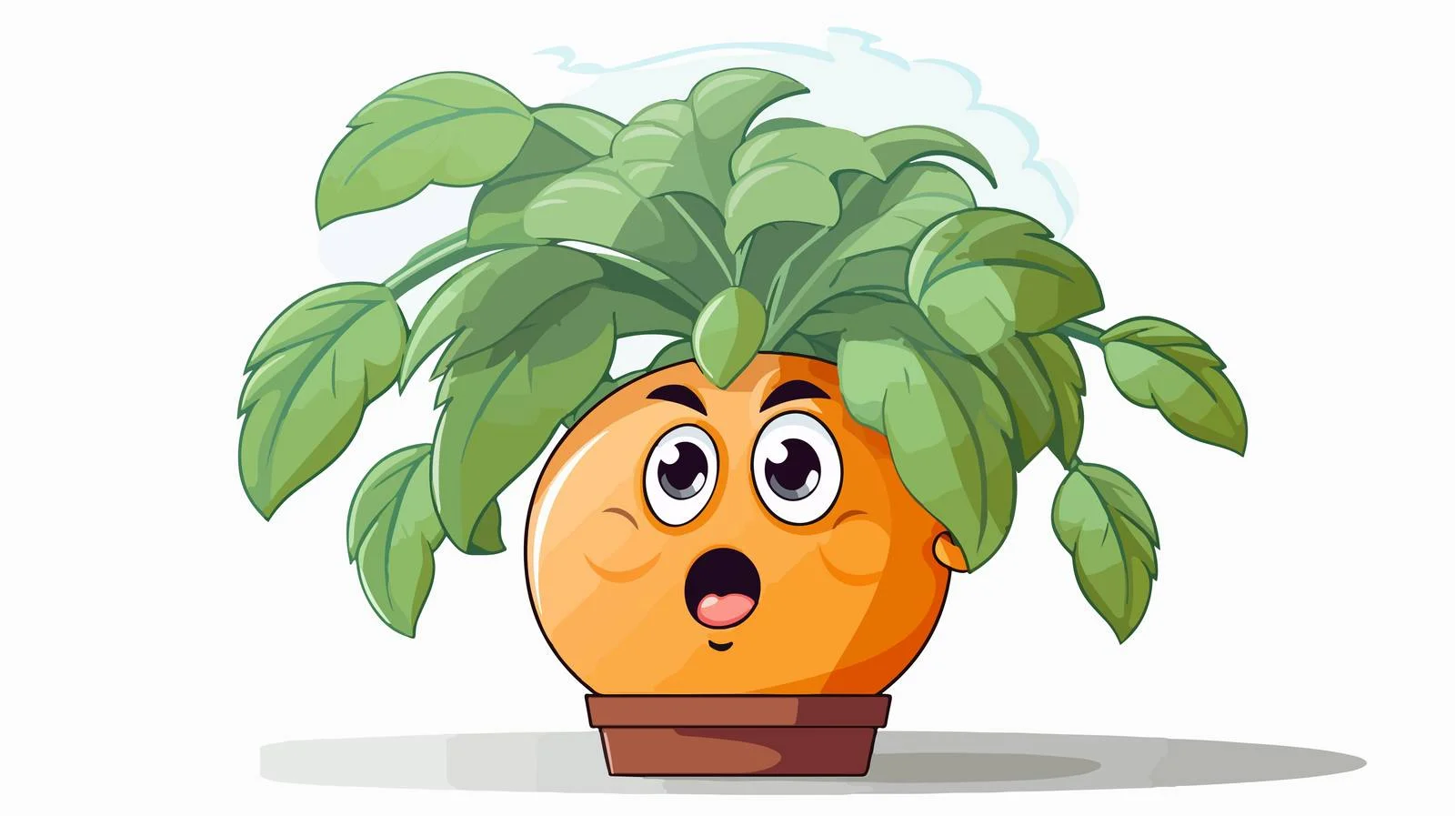 Whimsical House Plant with Thought Bubble — free download from Dotvec