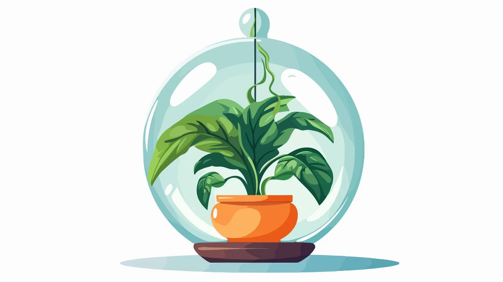 Whimsical House Plant with Thought Bubble — free download from Dotvec