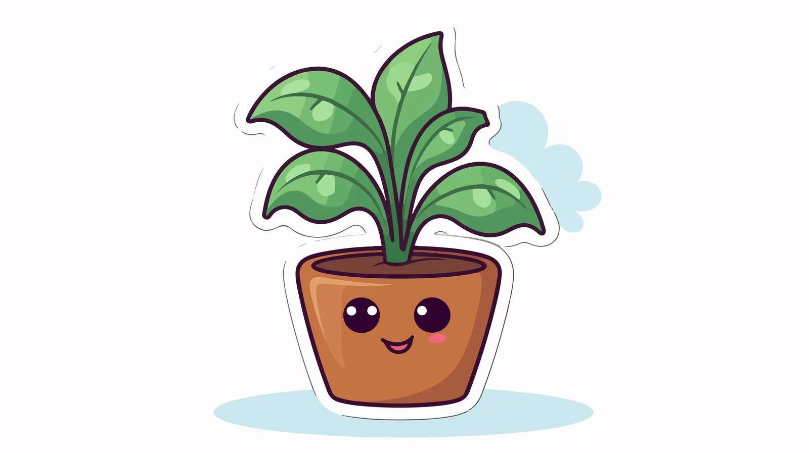 Whimsical Plant Print with Thought Bubble — free download from Dotvec