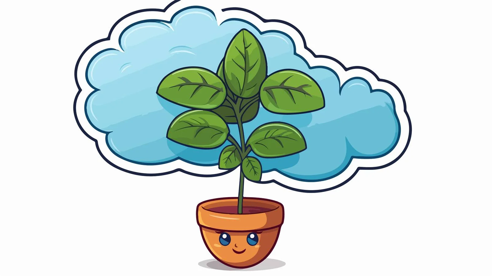 Whimsical House Plant Print — free download from Dotvec