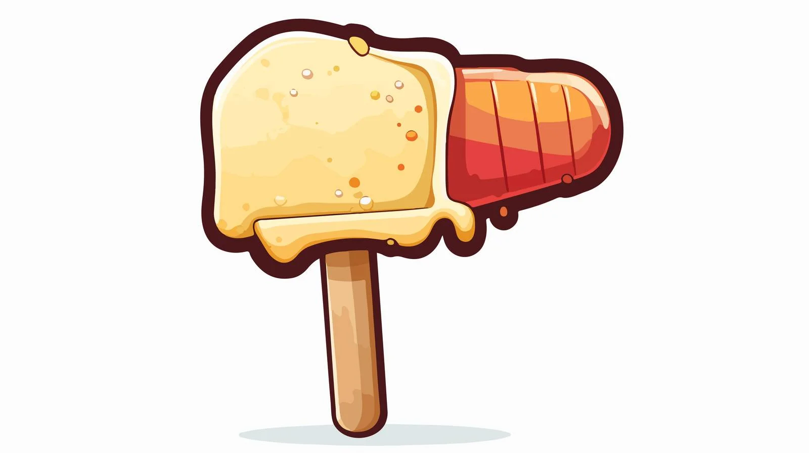 Cartoon Ice Cream Lolly with Speech Bubble — free download from Dotvec