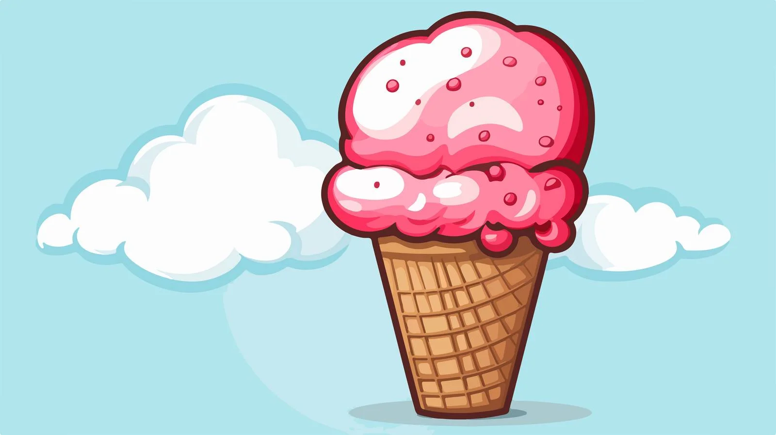 Charming Ice Cream Conversation Illustration — free download from Dotvec