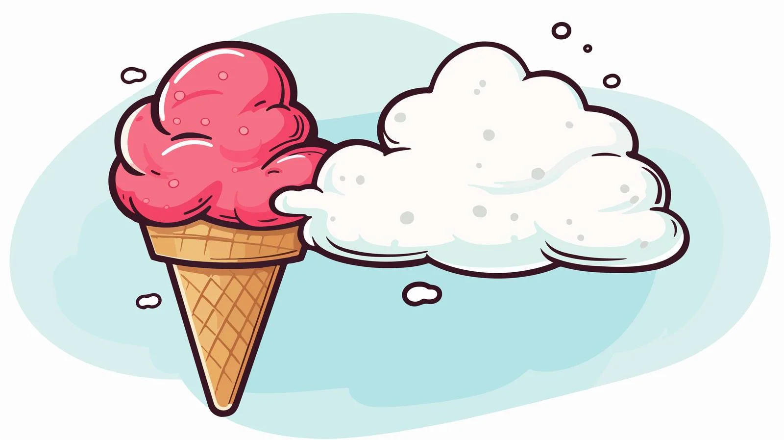 Vintage Ice Cream Dialogue Illustration — free download from Dotvec