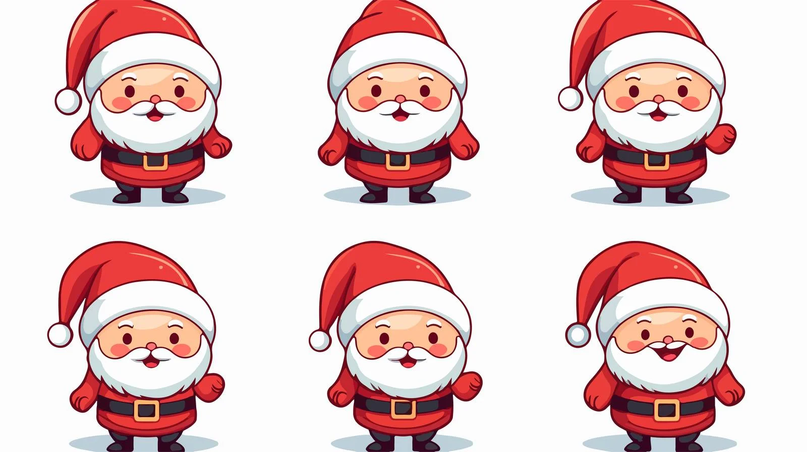 Santa Claus Kawaii Cartoon Icon — free download from Dotvec