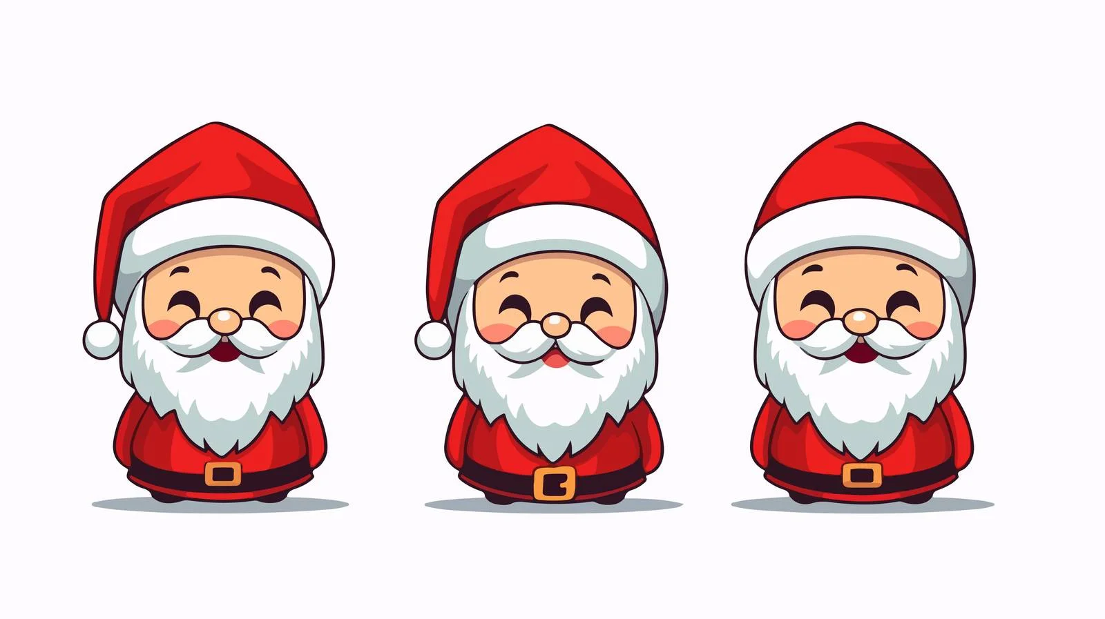 Santa Claus Kawaii Cartoon Icon — free download from Dotvec