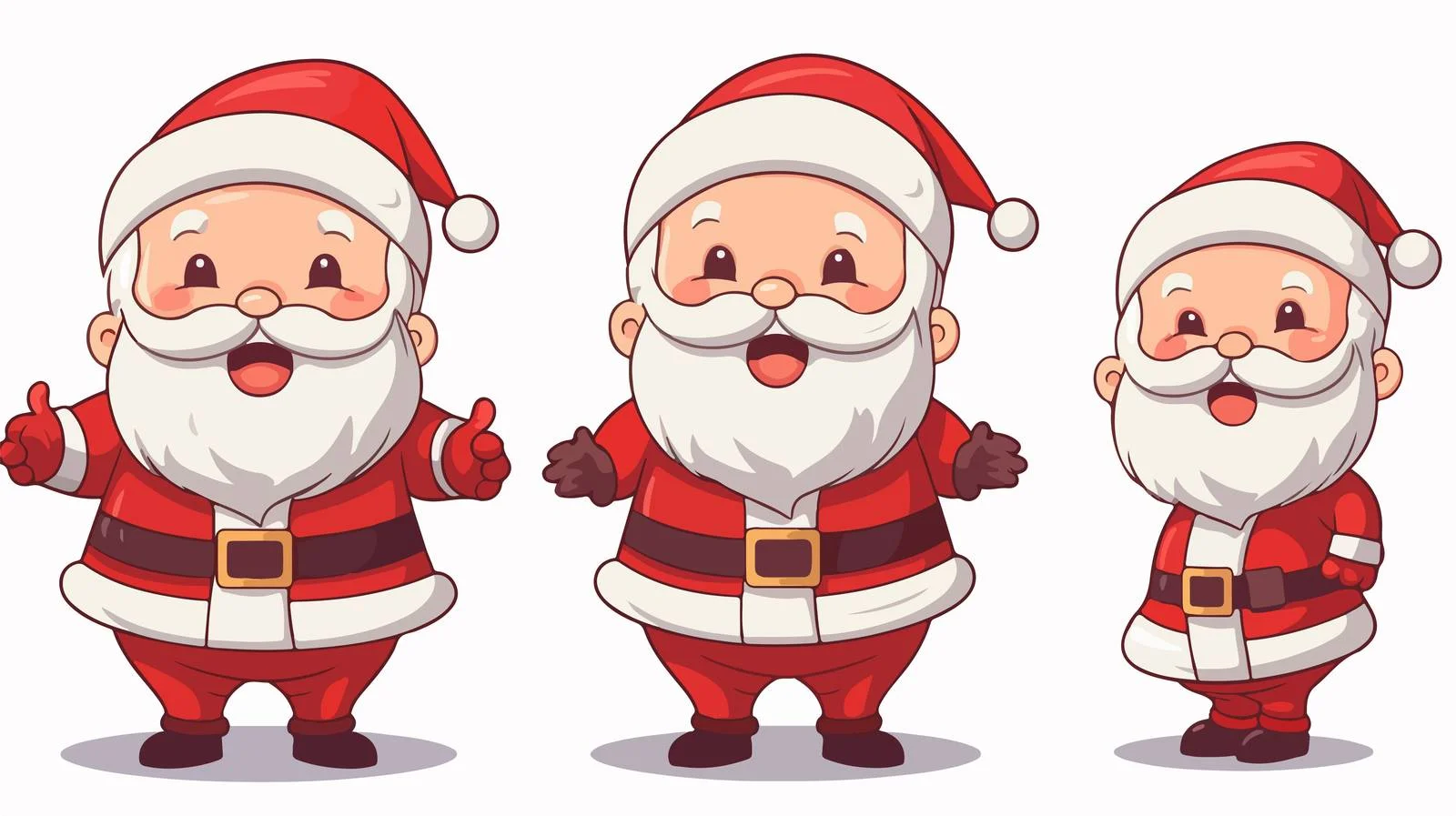 Santa Claus Kawaii Icon Illustration — free download from Dotvec