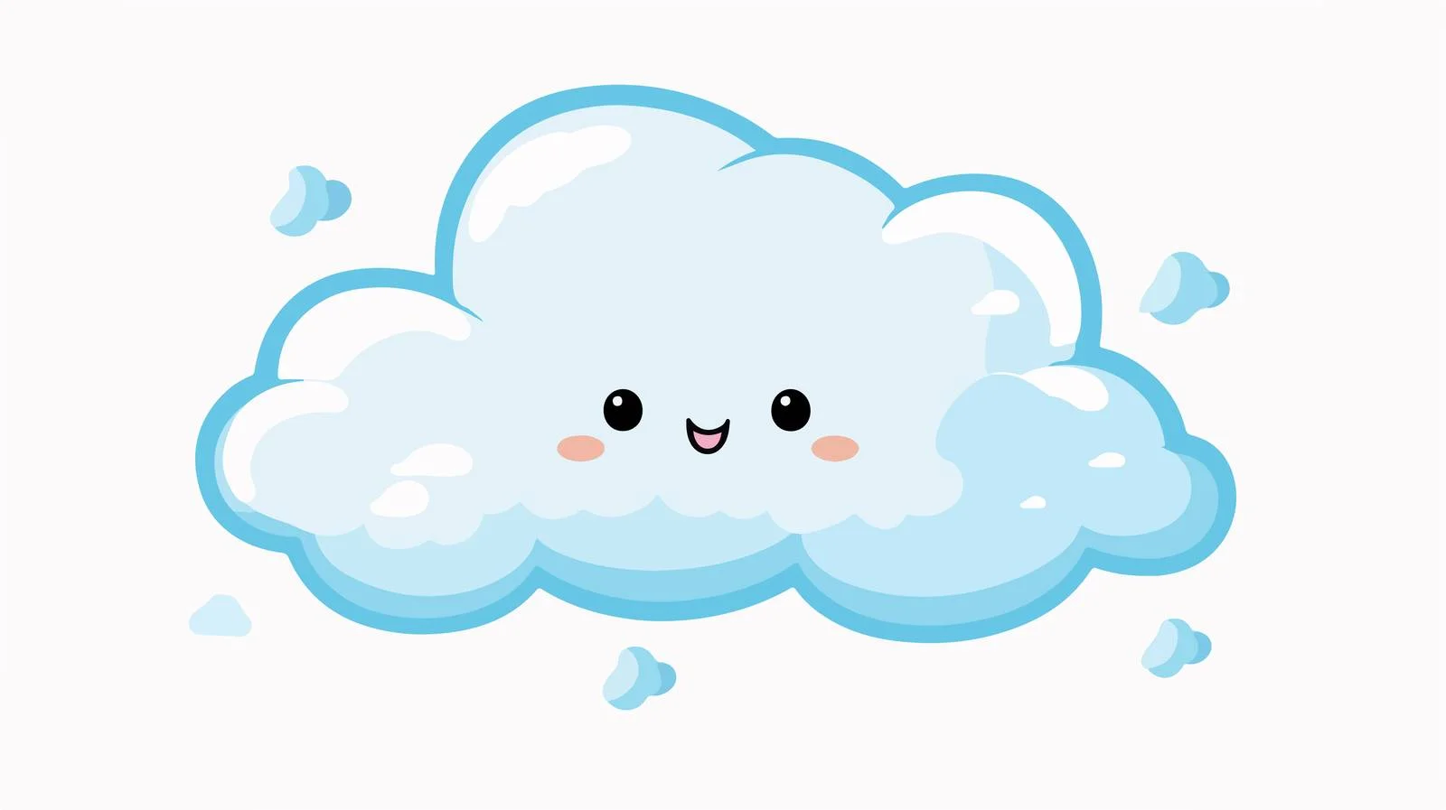 Kawaii Rain Cloud Cartoon Icon — free download from Dotvec