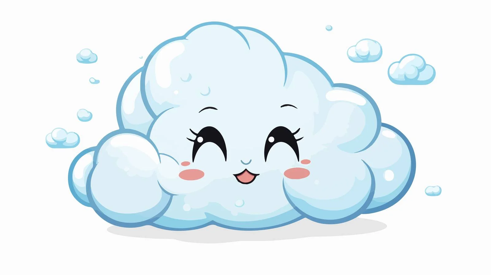 Kawaii Rain Cloud Icon — free download from Dotvec