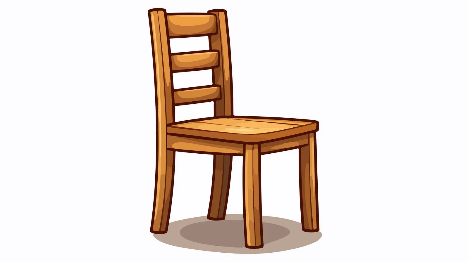 Cartoon Wooden Chair Icon — free download from Dotvec