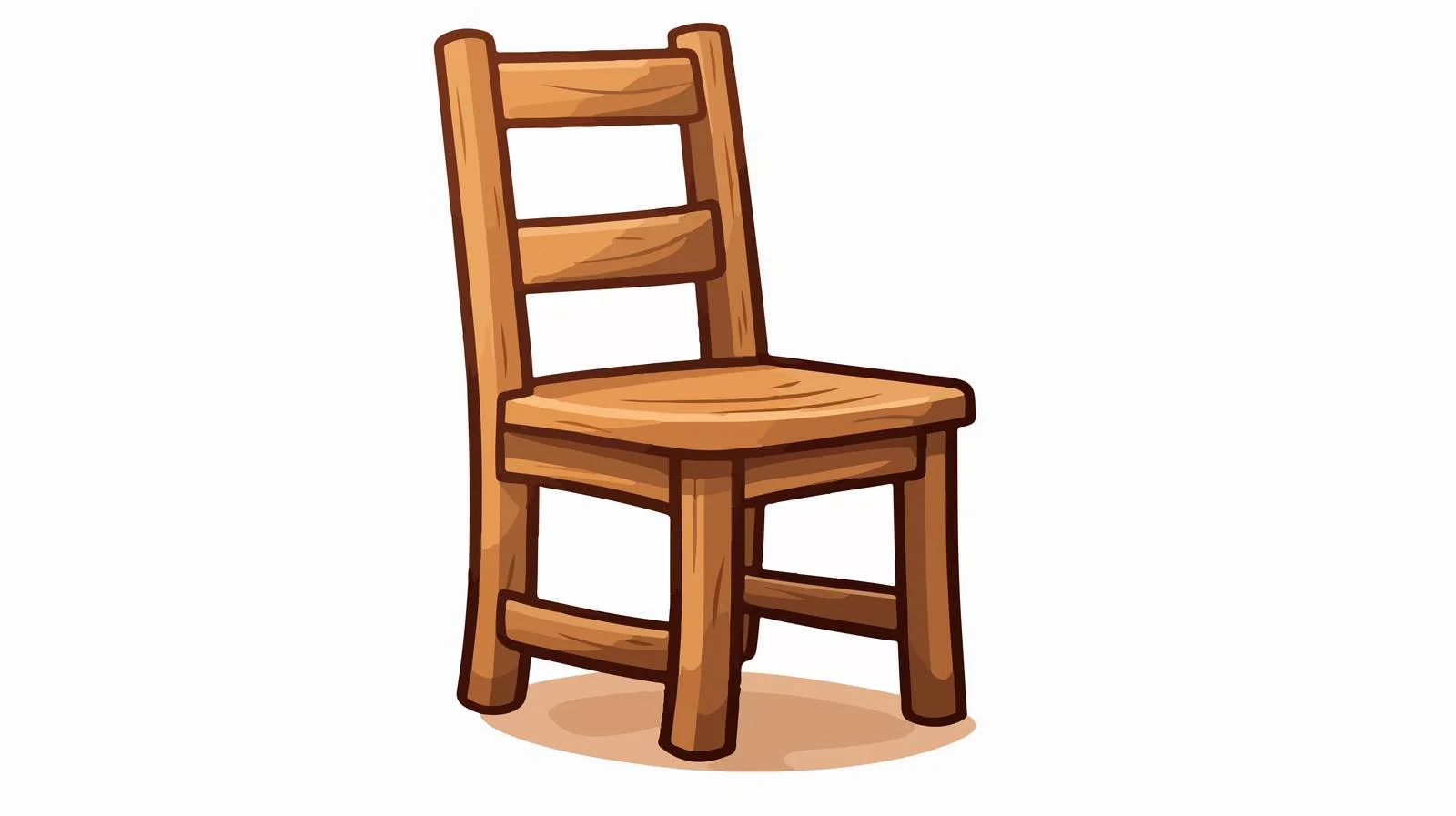 Wooden Chair Cartoon Icon — free download from Dotvec