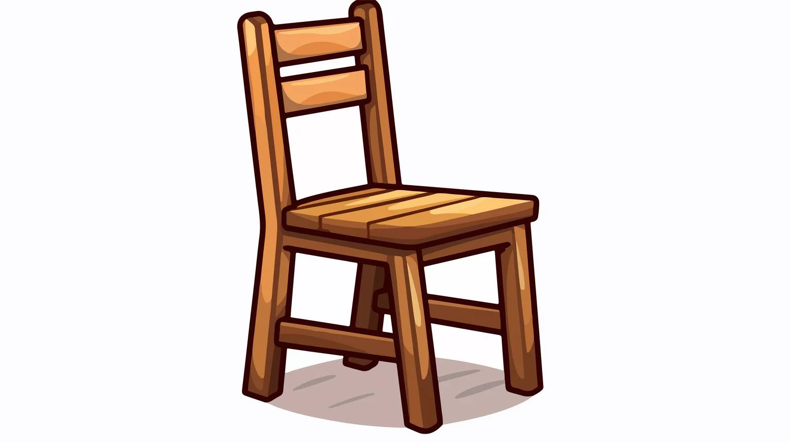 Wooden Chair Icon Illustration — free download from Dotvec
