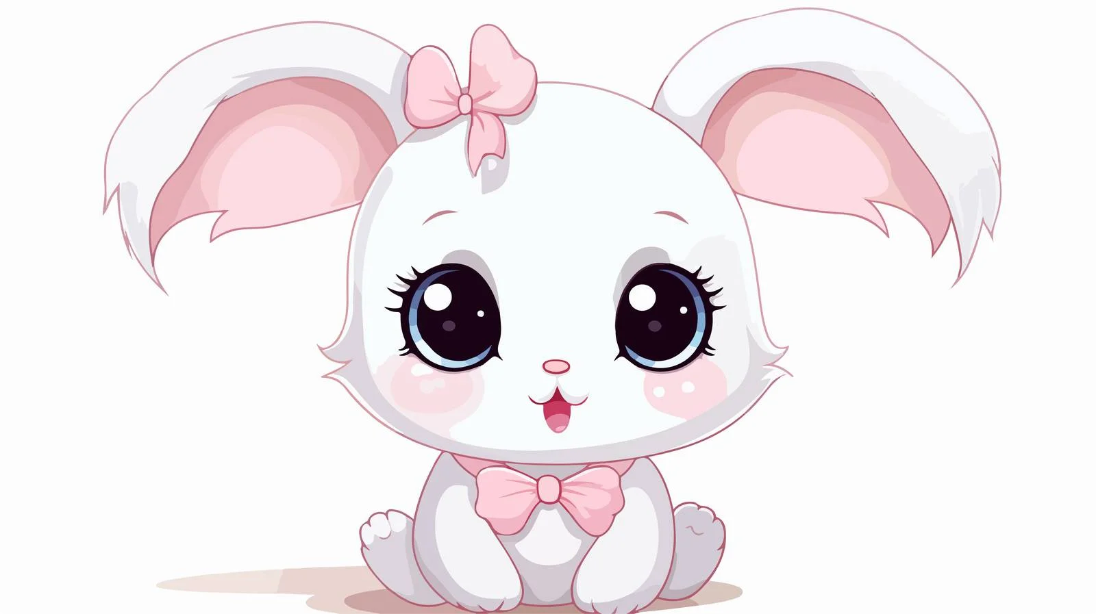 Adorable Furry Bunny Illustration — free download from Dotvec