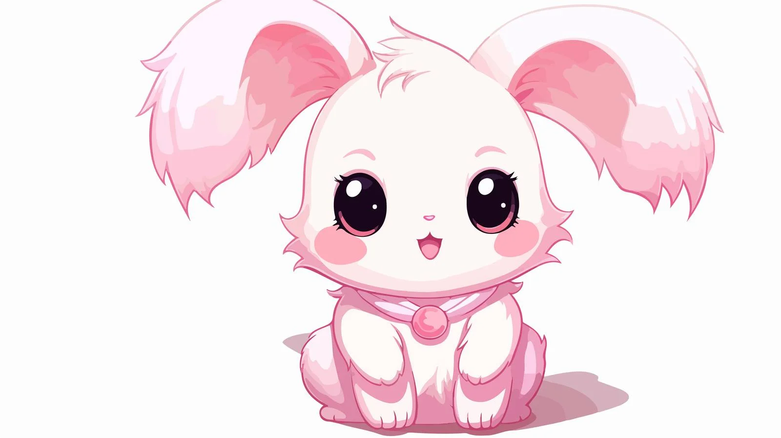 Kawaii Furry Bunny Cartoon Illustration — free download from Dotvec