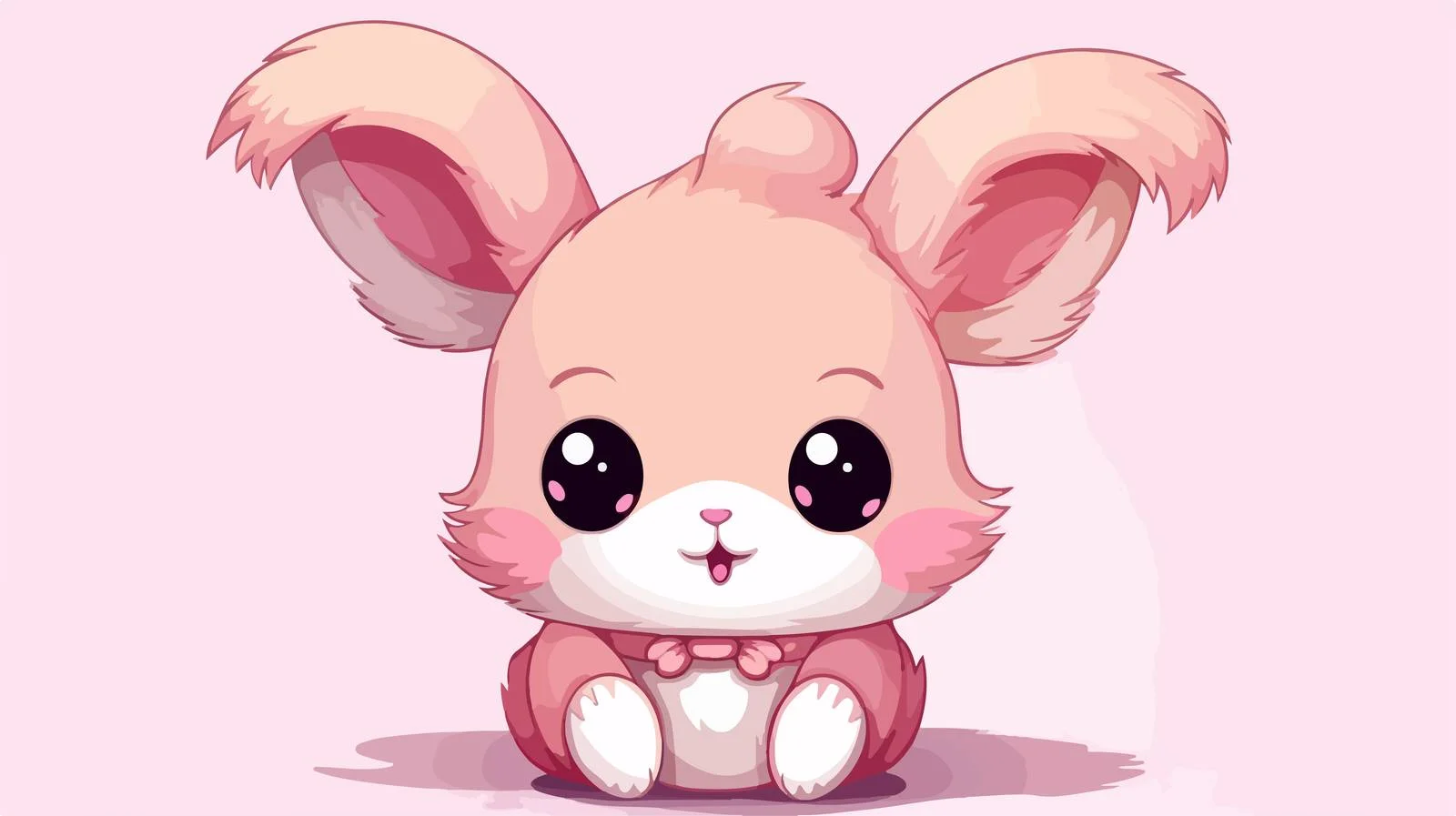 Adorable Furry Bunny Illustration — free download from Dotvec
