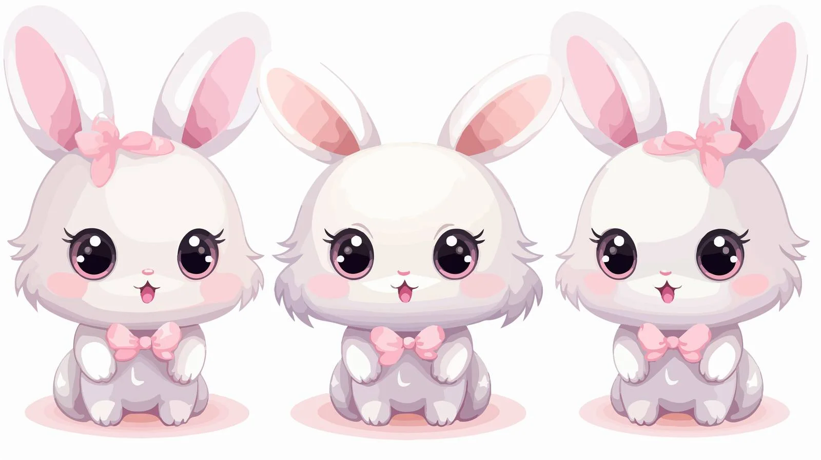 Kawaii Furry Bunny Illustration — free download from Dotvec