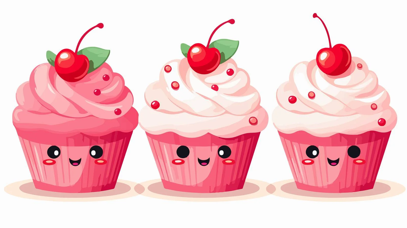 Adorable Cupcake Cartoon Illustration — free download from Dotvec