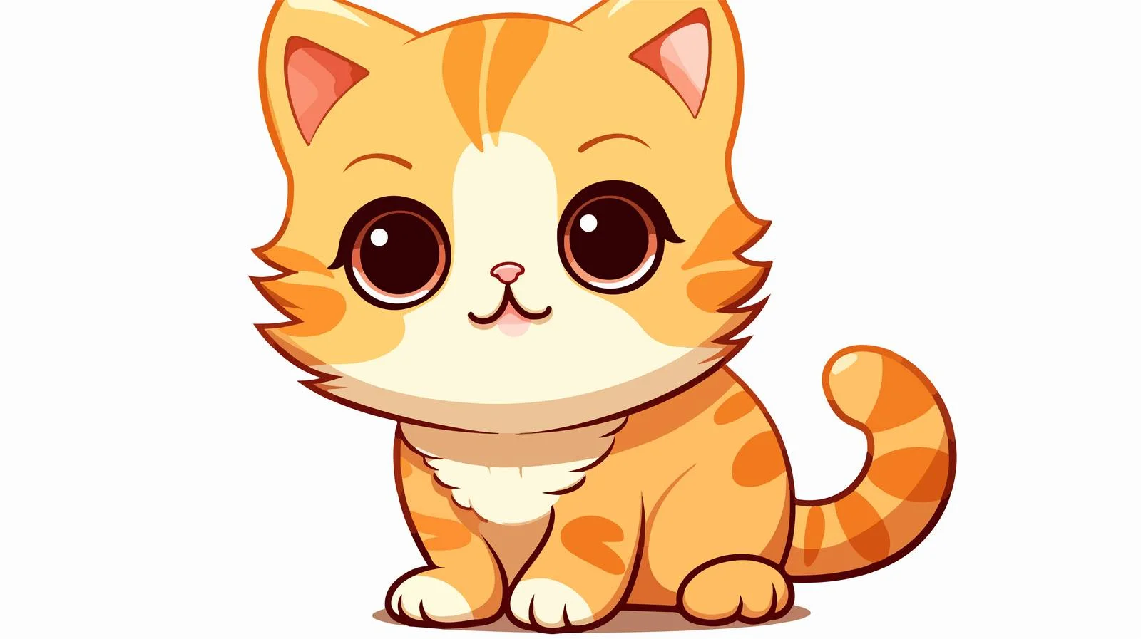 Adorable Kawaii Cat Illustration — free download from Dotvec